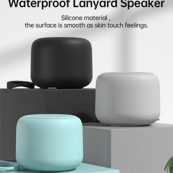 Altoparlante Bluetooth 5,0 5W in silicone Waterproof Nero