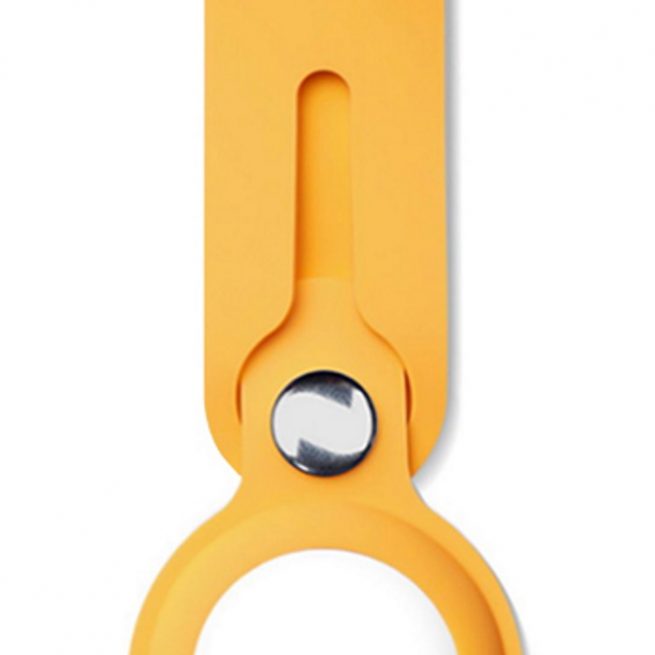 Cinghietta in silicone supporto per AirTag Apple Gialla