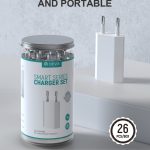 Set da 26 Caricabatterie in barattolo da muro 1A 5V Bianchi