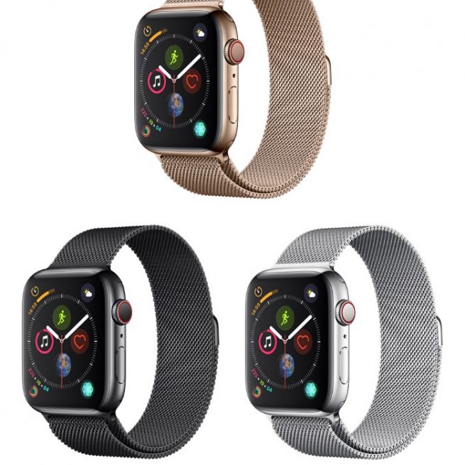 Cinturino per Apple Watch 4 serie 40mm Maglia Milano Silver