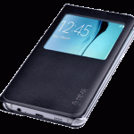 Cover Samsung S6 Edge+ Plus con Finestra Touch Colore Nera