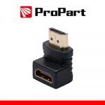 Adattatore Spina HDMI (19PIN) – Presa HDMI (19PIN) 90° dorat