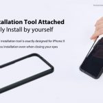Pellicola vetro temperato Full 3D con  dima per iPhone X