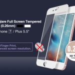 Pellicola vetro Anti Impronte Full per iPhone 7 Plus Bianca