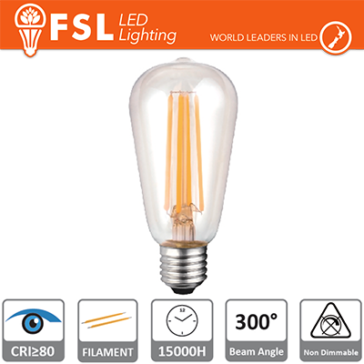 ST64 Lampade & Bulbi FLST64F6W27K27