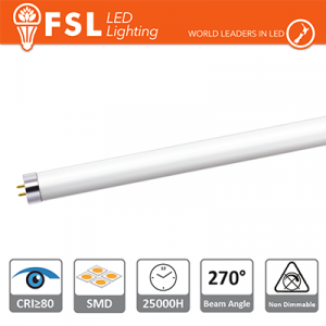 T5 LED Tubo Vetro - 12W 1000LM 4000K G5 PF0.5 Size:870x21mm