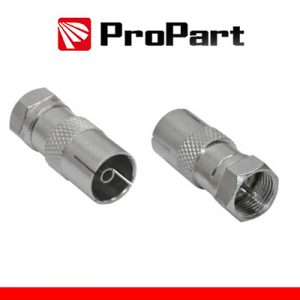Adattatore antenna TV 75 Ω Spina F - Presa TV 9.5mm metallic