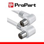 Cavo antenna TV IEC 2.5M SP-PR 90° BIANCO