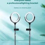 Supporto smartphone e luce regolabile 12 pollici Bianco