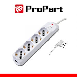 Multipresa 4pos bipasso/schuko + interrutt nuovo modello spina 16A