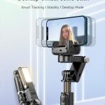 Asta selfie Q18 con Treppiede Gimbal 2D Telecomando e Luce