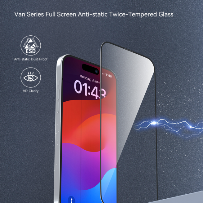 Pellicola in vetro temperato Full 3D per iPhone 15 P Max