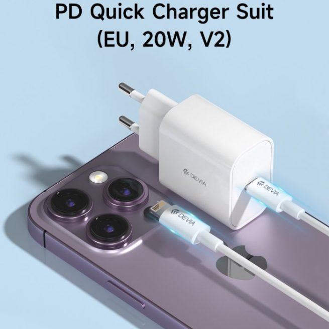 Carica batteria rapido PD 20W con Cavo Tipo-C a Lightning