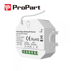 Dimmer RF LED 1 Canale - 1.5A, 100-240V per Strisce LED ad Alta Tensione