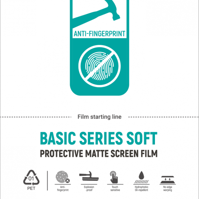 Pellicole 12x18 Anti Shock e Impronte Opaca Basic Soft 50 pz
