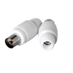 2X Spina antenna TV 75 Ω 9.5mm new