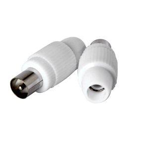 2X Spina antenna TV 75 Ω 9.5mm new