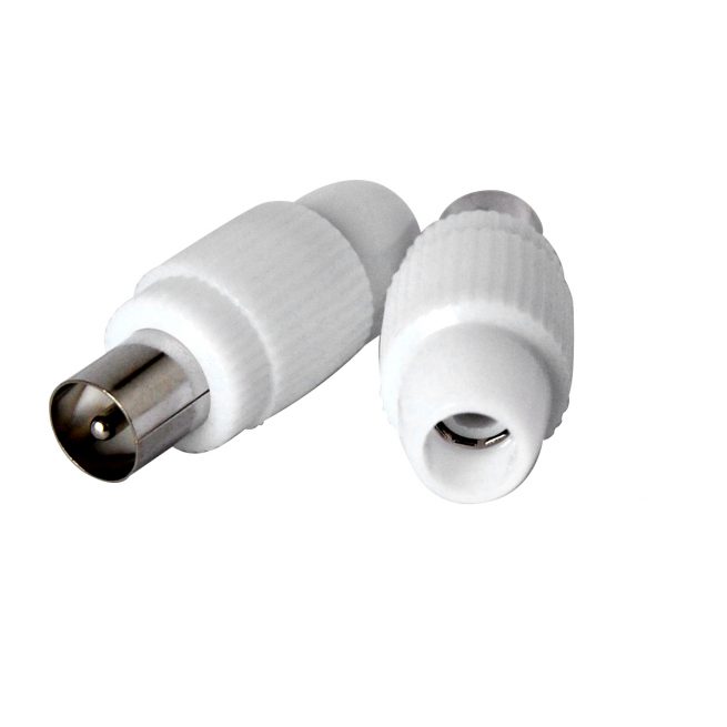 2X Spina antenna TV 75 Ω 9.5mm new
