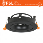 Ghiera orientabile 3D TONDA - Alluminio verniciato a polvere, foro 95mm, NERA