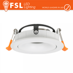 Ghiera orientabile 3D TONDA - Alluminio verniciato a polvere, foro 95mm BIANCA