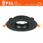 Ghiera orientabile TONDA - Alluminio verniciato a polvere, foro 90mm NERA