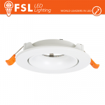 Ghiera orientabile TONDA - Alluminio verniciato a polvere, foro 90mm BIANCA