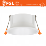 Ghiera fissa TONDA - Alluminio verniciato a polvere, foro 75mm BIANCA