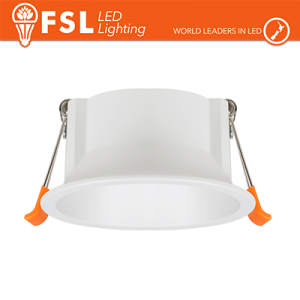 Ghiera fissa TONDA - Alluminio verniciato a polvere, foro 75mm BIANCA