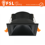 Ghiera fissa QUARDATA - Alluminio verniciato a polvere, foro 75*75mm NERO