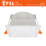 Ghiera fissa QUARDATA - Alluminio verniciato a polvere, foro 75*75mm BIANCA