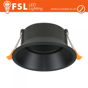Ghiera orientabile TONDA - Alluminio verniciato a polvere, foro 83mm NERA