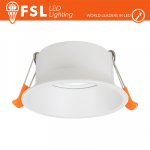 Ghiera orientabile TONDA - Alluminio verniciato a polvere, foro 83mm BIANCA