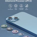 Proteggi lenti diamantate per iPhone14&14 Plus Cornice Rosa