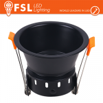 Ghiera fissa TONDA - Alluminio verniciato a polvere, foro 75mm BIANCA