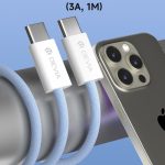 Cavo intrecciato Fast serie Smart da C a C PD 60 W 1mt Blu