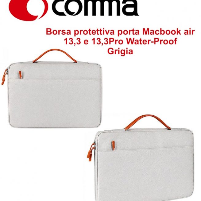 Borsa protettiva Macbook air 13,3 e 13,3Pro Water-Proof Grig