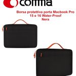 Borsa protettiva Macbook Pro 15.4 e 16 Water-Proof Nera