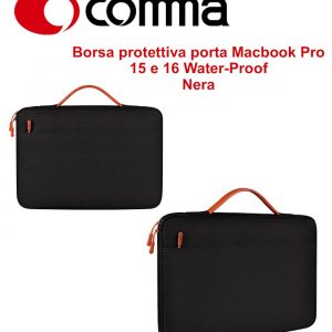 Borsa protettiva Macbook Pro 15.4 e 16 Water-Proof Nera