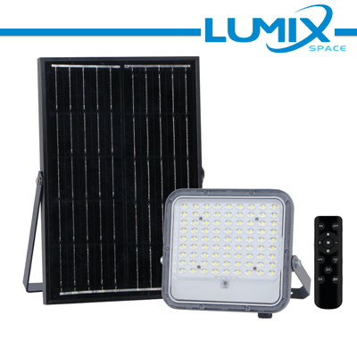 PROIETTORE SOLARE LED 3WHITE 50W + Crepuscolare