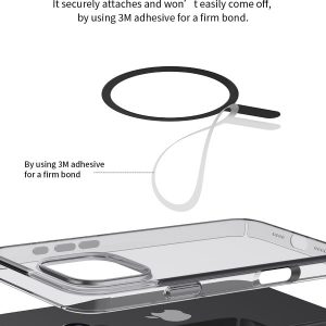 Adesivi Magnetici universali per magsafe su cover 2pz Bianco e Nero