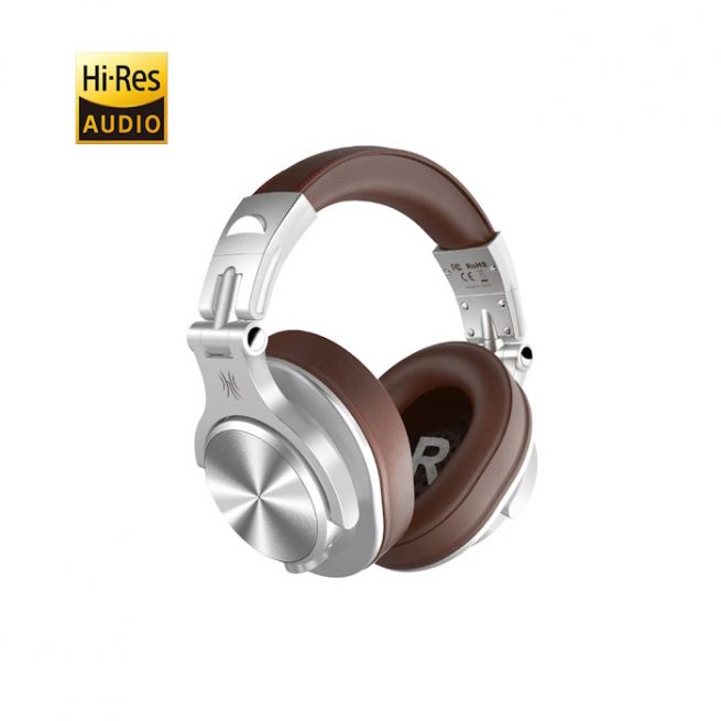 OneOdio Fusion A70 Hi-Res Cuffie DJ Wireless e c/Cavo Silver/Brown