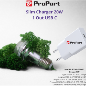 Slim Carica Batterie 20W 1 Out USB-C